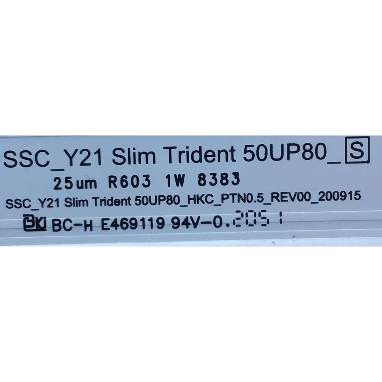 KIT DE LED´S PARA TV LG (6 PZ) / NUMERO DE PARTE EAV65010201 / SSC_Y21 SLIM TRIDENT 50UP80_S / SSC_Y21 TRIDENT 50UP_HKC_PTN0.5_REV00_200915 / PANEL NC500TQG-VHKH1 / MODELO 50UP8000PUA.BUSSLJM - Imagen 3
